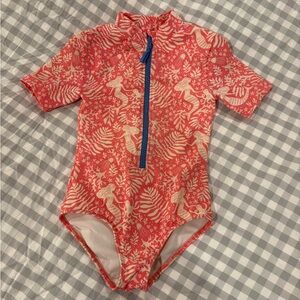 Mini Boden Strawberry Pink Mermaids Rashguard